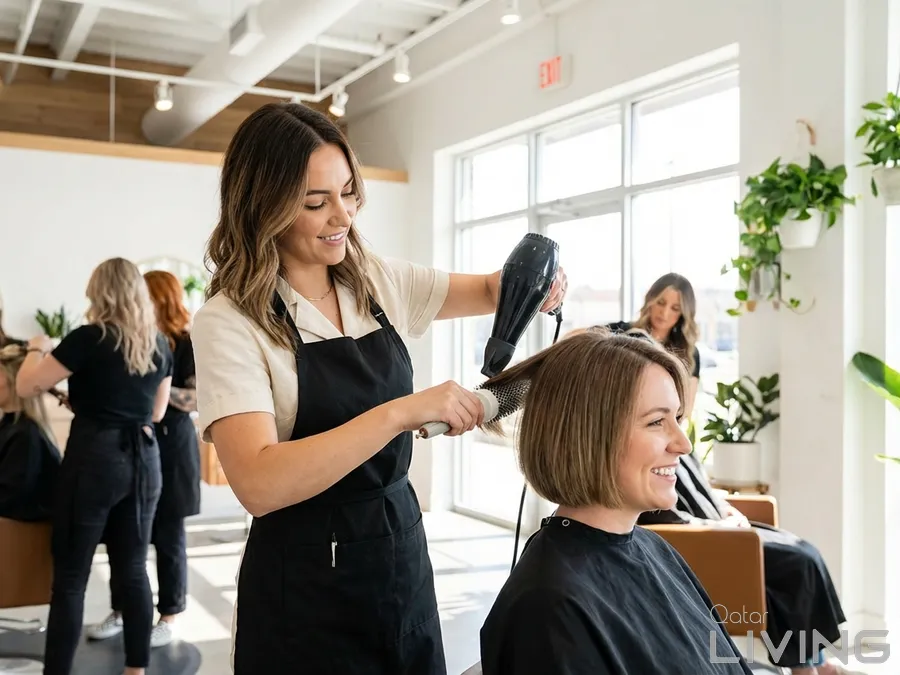 Hair Wash & Blow Dry (Short Length) - 100 QAR